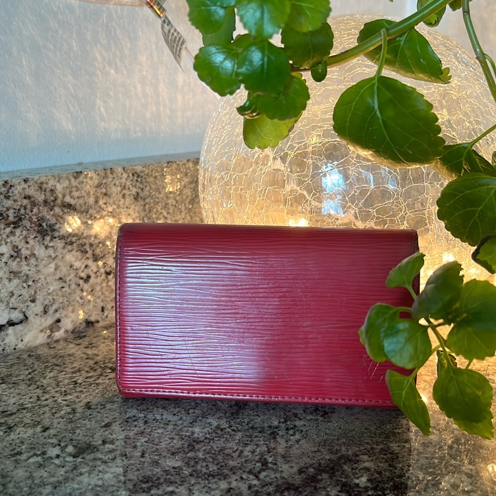Louis Vuitton Epi Red Trifold Wallet